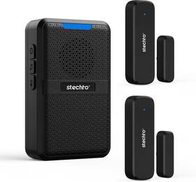 Stechro 705353651335 Wireless Door Chime 600ft Range 5 Adjustable Volume 2 Magnetic Alarm Senso