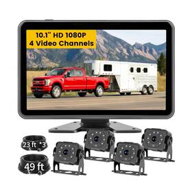 Sz-k1l Stihoze 10.1 Inch Rv Backup Camera Wired System Hd 1080p Full Touch Quad Split Ips Monit