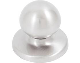 30060-15 Stone Harbor Hardware 1-1/4 Inch Round Bi-fold Knob With Backplate - Satin Nickel