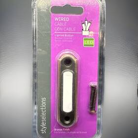 2369364 Style Selections 016963235533 Doorbell Bronze Finish Home Wired Led #2369364 C2