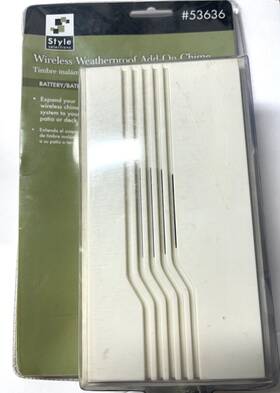 53636 Style Selections 034481185925 Selection Wireless Weatherproof Add-on Chime #53636 - 150 Ft Operation