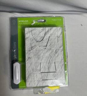 0807709 Style Selections Wireless Doorbell And Push Button Carrara Finish #0807709