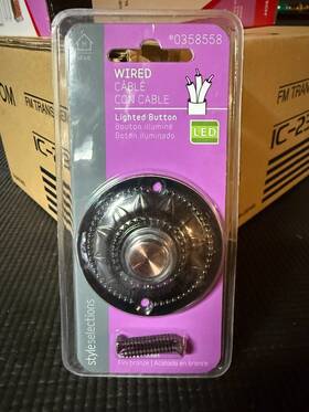 358558 Style Selections Oil Rubbed Bronze Led Lighted Doorbell New