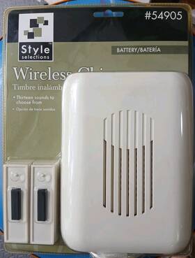 54905 Style Selections Wireless Chime - 2 Buttons 13 Sounds