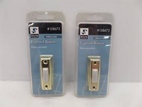 Ss1505l Style Selections Lot Of 2 - Lighted Button Doorbell