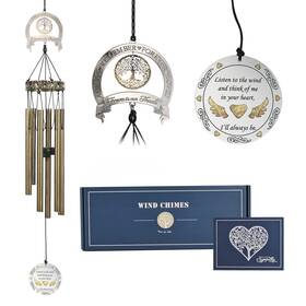 Windchimes202210 Suninyo Memorial Wind Chimes With Tree Of Life Sympathy For Loss Loved