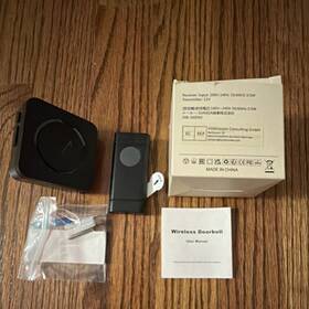 208-160092 Sunseasb Wireless Door Chime Kit Black Button And Receiver Battery Powered