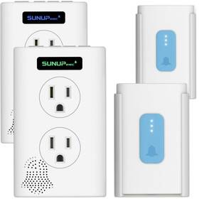 Lm-db100 Sunupelec Wireless Doorbell Door Bell Kit With Extra Outlets And Nightlight 1400ft Range