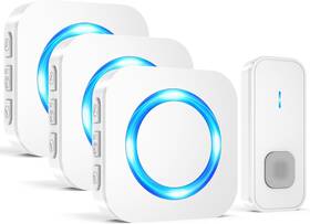 With55 Surfou 313049086080 Wireless Doorbell Waterproof Operating At1300-ft Range Ringtone