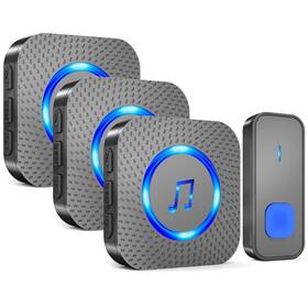 Surfou 696629031329 Wireless Doorbell With 3 Receivers 1 Buttonip55 Waterproof Doorbell130