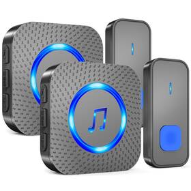 1300 Surfou 728360586667 Wireless Doorbell With 2 Receivers Buttons Ip55 Waterproof Ft
