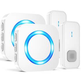 Surfou 792684214513 Wireless Doorbell Waterproof 2 Push Buttons Plug In Receivers At 1