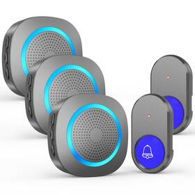 1300 Surfou 792684214780 Doorbell Wireless Ip65 Waterproof Ft / 400 M Operating Range 5