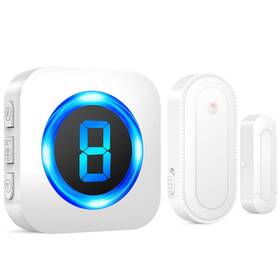 Surfou 792684214858 Door Chime Alarms When Opened Wireless Sound Bell Alert Sensor 600ft Range