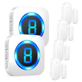 Surfou 792684214919 Wireless Doorbell Chime With 4 Sensors 2 Receivers Door Chimes When Do