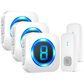 Surfou 792684215107 Wireless Doorbell Waterproof Door Bell At 1 300ft Range With 2 Buttons