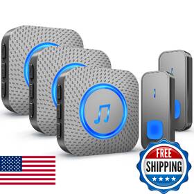 B0fpcjw8qq Surfou Whole-home Wireless Doorbell Set-1300ft Operating Range Waterproof Chime