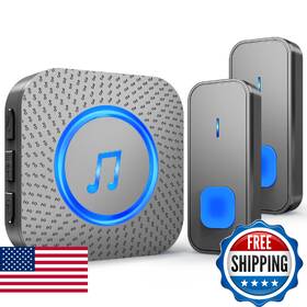 B0fss5ntzb Surfou Wireless Doorbell System-1300ft Long Distance Waterproof Door Bell With