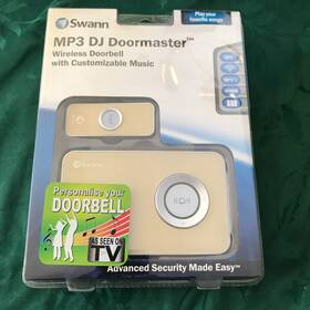 Swann 815849012004 Mp3 Dj Doormaster Wireless Doorbell With Customizable Music Nib/sealed