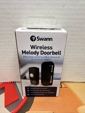 Swann 840236133406 Wireless Battery Powered Melody Doorbell New