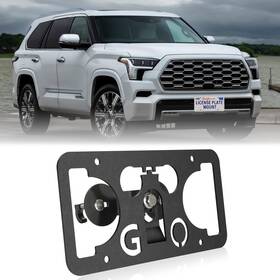 6834 Tdebssy Front Bumper License Plate Mount Compatible With Toyota Sequoia 2013-2025 No