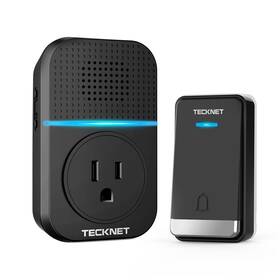 Tecknet 056243615513 Wireless Doorbell Self-powered Plug-through Door Bell Ip66 Waterproof
