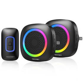 Tecknet 056243622474 Wireless Doorbell Plug In Door Bells Cordless With 2 Receivers Ip6