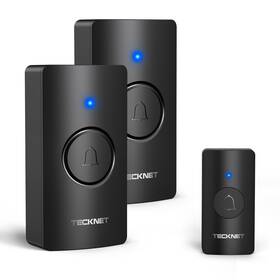 Ip67 Tecknet 056243628568 Wireless Doorbell 1312ft Waterproof Classroom Battery-powered