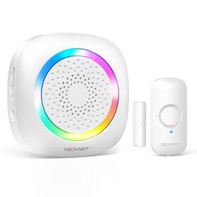 Tecknet 056243646692 Door Chime When Opens Wireless Sensor Alarm With 100