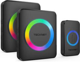 Ip65 Tecknet 445035186122 Wireless Doorbell With 2 Plug-in Receivers Waterproof Doorbells Fo