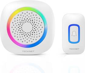 995wa01 Tecknet Wireless Doorbell Portable With Rgb Light Battery Powered Ip6
