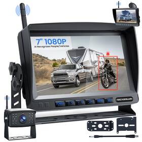 Wbc71 Tecxerllon Rv Backup Camera Vehicle With Ai Detection 1080p Ba... Fast Ship