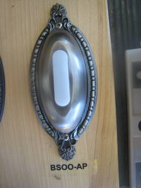 Teiber 095521901097 Wired Lighted Antique Pewter Die-cast Pushbutton Doorbell Button Bsso-ap