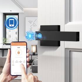 Dle8 Tinewa Fingerprint Door Lock Biometric Knob With Smart Keyless Entry Doo