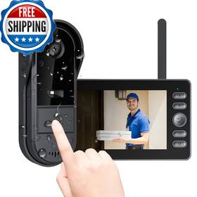 B0fmyc7ycc Tkmars Doorbell Camera Wireless No Subscription Monitor For Home/apartment