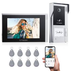 Mz-ip-v728tw-2v1-used-multi Tmezon 1080p Wlan Smart Visual Intercom System Video Doorbell Camera 2xtouch Monitor