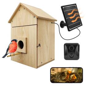 Td-x32d Topodome Bird House With Wifi Camera Solar Powered For Wireless Outdoors Hd View Nest