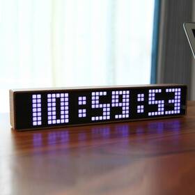 Tphraval 880370944162 Creative Led Clock Solid Wood Wifi Electronic Intelligent High-
