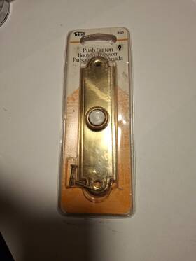 Trine 011009200636 Doorbell Button Lighted Brass