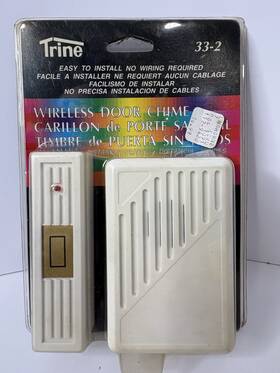 Trine 011009201596 33-2 Wireless Door Chime Bell Easy Install No Wiring Required New Nos Fs