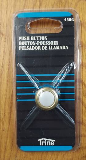 Trine 011009525630 New 450g Push Button For Use With Door Chimes Bells Buzzers - Up To 24v