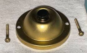 666p Trine Eagle No 116 Jr Round Brass Push Button Wired Doorbell New Old Stock Screws
