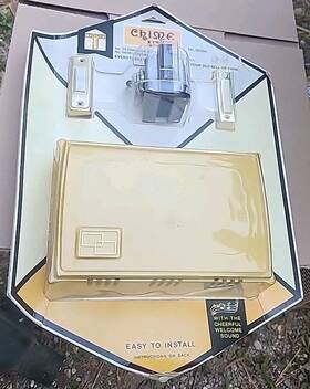 902bc Trine Vintage Nos Chime Doorbell Wired 2 Note Front Door 1 Rear