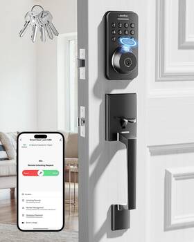 Zd-us-u68rb-wifi-h Ulecoce Smart Fingerprint Door Locks For Front Built-in Wifi Keyless Entry Dead