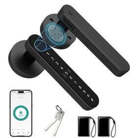 T83-aluminum Umik Umiksmart Smart Fingerprint Door Lock Keyless Entry Knob With Handle Biometric D