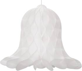 18737 Unique White Bells Honeycomb Paper Decorations - 9ftft 3 Count Elegant Party