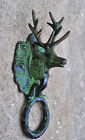 Unique Door Decor Cabin Hunting Reindeer Brass Antique Stag Head Knocker