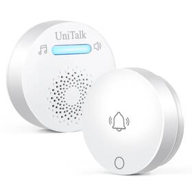 Unitalk 760754156094 Wireless Doorbell Self-powered No Battery Required Push Button Co