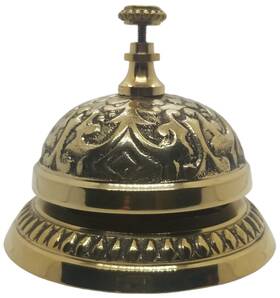 Upper Deck 786295103328 Solid Brass Victorian Style Service Desk Bell