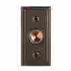 Ut-716-02 Utilitech Rectangular Antique Copper Metal With Led Halo Lighted Insert Doorbell Button